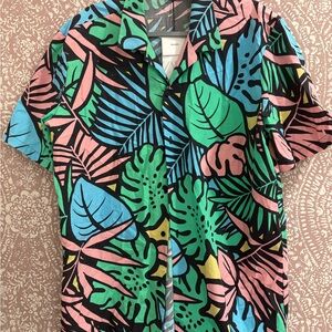 Zara Multicolor Abstract Print Shirt